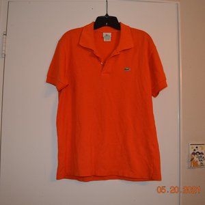 Lacoste Orange Polo Shirt Size S